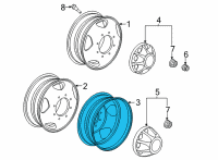 OEM 2021 Chevrolet Silverado 3500 HD Wheel Diagram - 22791555