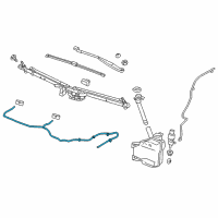 OEM 2019 Chevrolet Cruze Washer Hose Diagram - 84146446