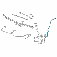 OEM Chevrolet Cruze Washer Hose Diagram - 13390449