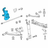 OEM 2017 Chevrolet Silverado 2500 HD Steering Knuckle Diagram - 84045103