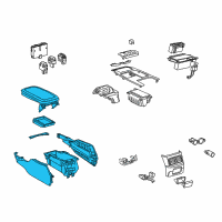 OEM 2009 Lexus GS450h Box Assembly, Console Diagram - 58810-30C21-A0