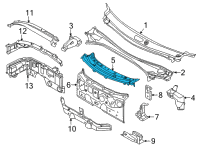 OEM BMW 228i xDrive Gran Coupe CROSS MEMBER, SPLASH WALL Diagram - 41-00-7-955-543