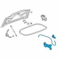 OEM 2017 Chevrolet Corvette Latch Assembly Diagram - 84222653