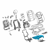 OEM 2014 Cadillac ELR Seat Cushion Pad Diagram - 23149386