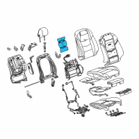 OEM 2016 Cadillac ELR Heater Asm-Front Seat Back Diagram - 22979459
