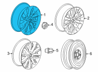 OEM 2022 Buick Envision Wheel, Alloy Diagram - 39098553