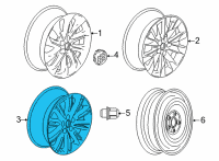 OEM 2021 Buick Envision Wheel, Alloy Diagram - 39098556