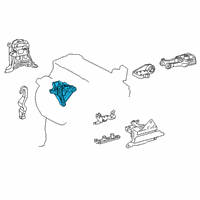 OEM 2020 Toyota Corolla Side Mount Bracket Diagram - 12315-F2070