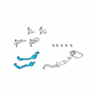 OEM 2009 GMC Canyon 3-Way Catalytic Convertor (W/ Exhaust Rear Manifold Pipe) Diagram - 25844505