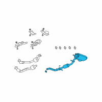 OEM Hummer H3 Muffler & Pipe Diagram - 25832242