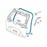 OEM 2022 Honda CR-V Weatherstrip, Tailgate Diagram - 74440-TLA-A01