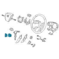 OEM Honda Odyssey Switch Assy., Navigation Guide& HFT *NH658L* (DJ INTERIOR SILVER) Diagram - 35890-TK8-A01ZA