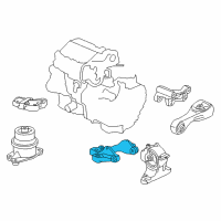 OEM 2013 Honda CR-Z Bracket, Transmission Mounting (Cvt) Diagram - 50650-TM8-900