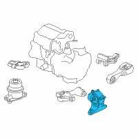 OEM Honda CR-Z Rubber Assy., Transmission Mounting (CVT) Diagram - 50850-SZT-A91
