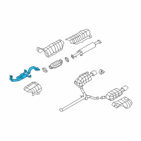 OEM 2010 Hyundai Sonata Front Exhaust Pipe Diagram - 28610-3K830