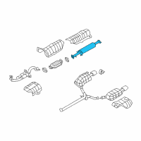 OEM 2006 Hyundai Sonata Center Exhaust Pipe Diagram - 28650-3K360