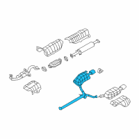 OEM 2010 Hyundai Sonata Tail With Muffler Pipe, Right Diagram - 28700-3K940