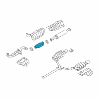 OEM 2008 Hyundai Sonata Catalytic Converter Assembly Diagram - 28950-3C830