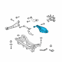 OEM 2014 Lexus CT200h Rear Suspension Control Arm Assembly, No.2, Right Diagram - 48730-75010