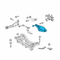 OEM 2017 Lexus CT200h Rear Suspension Control Arm Assembly, No.2, Right Diagram - 48730-75010