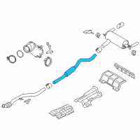 OEM BMW 435i xDrive Center Muffler Diagram - 18-30-7-646-996