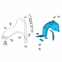 OEM Buick LaCrosse Fender Liner Diagram - 26202564