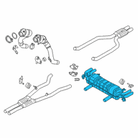 OEM 2020 BMW 750i xDrive REAR MUFFLER WITH EXHAUST FL Diagram - 18-30-8-744-196