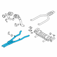 OEM BMW 750i xDrive CENTER MUFFLER Diagram - 18-30-8-744-195