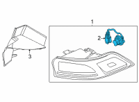 OEM 2022 Kia Carnival HOLDER & WIRING-REAR Diagram - 92491R0110