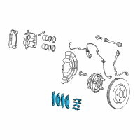 OEM 2007 Jeep Commander Pad Kit Front Disc Brake Diagram - 5080868AC