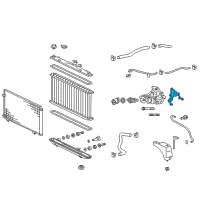 Genuine Toyota Highlander Water Pump Assembly Gasket diagram