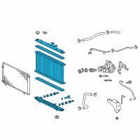 OEM 2014 Toyota Sienna Radiator Diagram - 16410-AZ028