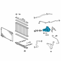 OEM 2013 Toyota Highlander Water Pump Housing Diagram - 16032-0V050