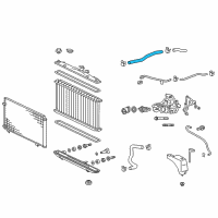 OEM Toyota Sienna Upper Hose Diagram - 16571-0V050