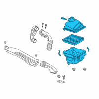 OEM Lincoln Air Cleaner Assembly Diagram - JX6Z-9600-E