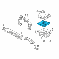 OEM Ford Maverick Air Filter Diagram - JX6Z-9601-A