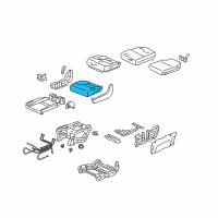 OEM Honda Odyssey Pad, L. Middle Seat Cushion Diagram - 81732-SHJ-A01