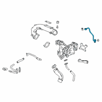 OEM 2020 Honda Civic Pipe, Turbocharger Oil Feed Diagram - 15530-RPY-G00