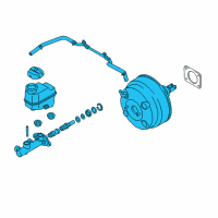 OEM 2011 Hyundai Genesis Booster & Master Cylinder Assembly Diagram - 58500-3M000