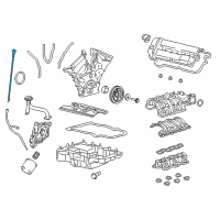 OEM 2010 Ford Escape Dipstick Diagram - 6E5Z-6750-AC