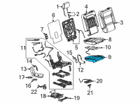 OEM 2022 Cadillac Escalade ESV Seat Cushion Pad Diagram - 84800292
