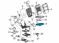 OEM Cadillac Escalade ESV Seat Cushion Pad Diagram - 84800292