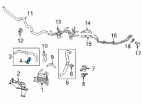 OEM 2022 Lexus LC500h Clamp, Oil Cooler Tube Diagram - 32923-50110