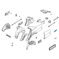 OEM 1996 BMW 750iL Moulding Fender Rear Left Diagram - 51-13-8-125-353