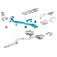 OEM 2013 Chevrolet Malibu Front Pipe Diagram - 22935118