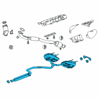 OEM 2016 Chevrolet Malibu Limited Muffler & Pipe Diagram - 23397281