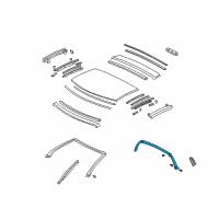 OEM 2003 Acura NSX Weatherstrip, Rear Pillar Diagram - 72330-SL0-T01