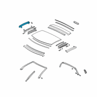 OEM Acura NSX Weatherstrip, Passenger Side Roof Side Diagram - 85141-SL0-T01