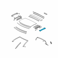 OEM 1998 Acura NSX Weatherstrip, Driver Side Roof Side Diagram - 85191-SL0-T01