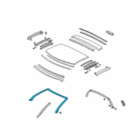 OEM 1998 Acura NSX Weatherstrip, Front Pillar Diagram - 72320-SL0-T01